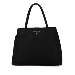 Prada B Prada Black Nylon Fabric Tessuto Tote Italy