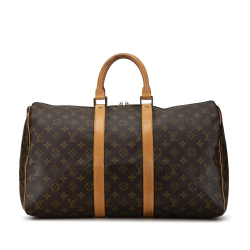 Louis Vuitton B Louis Vuitton Brown Monogram Canvas Canvas Monogram Keepall 45 France