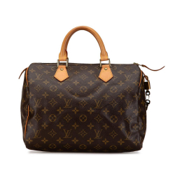 Louis Vuitton B Louis Vuitton Brown Monogram Canvas Canvas Monogram Speedy 30 France