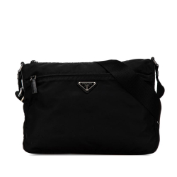 Prada B Prada Black Nylon Fabric Tessuto Crossbody Italy