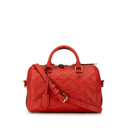 Louis Vuitton B Louis Vuitton Red Monogram Empreinte Leather Speedy Bandouliere 25 France