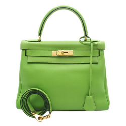 Hermès B Hermès Green Light Green Calf Leather Gulliver Kelly Retourne 28 France