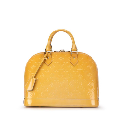 Louis Vuitton B Louis Vuitton Yellow Vernis Leather Leather Monogram Vernis Alma PM France