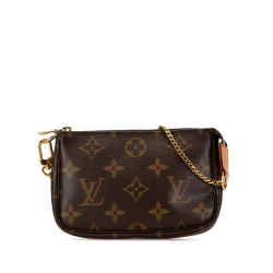 Louis Vuitton B Louis Vuitton Brown Monogram Canvas Canvas Monogram Mini Pochette Accessoires France