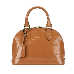 Louis Vuitton B Louis Vuitton Brown Nude Vernis Leather Leather Monogram Vernis Alma BB France