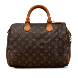 Louis Vuitton B Louis Vuitton Brown Monogram Canvas Canvas Monogram Speedy 30 France