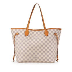 Louis Vuitton B Louis Vuitton White Damier Canvas Canvas Damier Azur Neverfull MM France