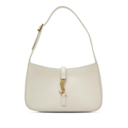 Saint Laurent AB Saint Laurent White Calf Leather Le 5 a 7 Bag Italy