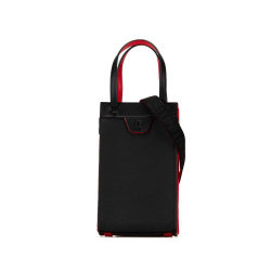 Christian Louboutin AB Christian Louboutin Black Calf Leather Mini Grained skin Ruistote Satchel Italy