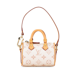 Louis Vuitton AB Louis Vuitton White Monogram Canvas Canvas Monogram Dune Micro Speedy Bag Charm Italy