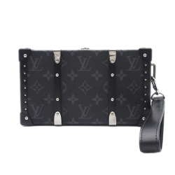 Louis Vuitton AB Louis Vuitton Black Monogram Canvas Canvas Monogram Eclipse Wallet Trunk Clutch France