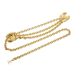 Chanel B Chanel Gold Gold Plated Metal CC Chain-Link Belt France