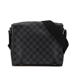 Louis Vuitton B Louis Vuitton Black Damier Canvas Canvas Damier Graphite District PM France