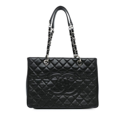 Chanel B Chanel Black Caviar Leather Leather Caviar Grand Shopping Tote Italy