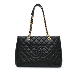 Chanel B Chanel Black Caviar Leather Leather Caviar Grand Shopping Tote Italy