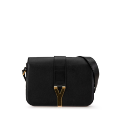 Saint Laurent B Saint Laurent Black Calf Leather Chyc Y Ligne Crossbody Italy