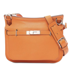 Hermès AB Hermès Orange Calf Leather Swift Jypsiere 28 France