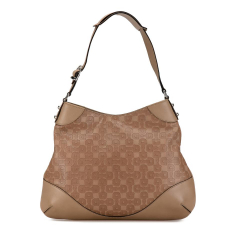 Gucci B Gucci Brown Camel Calf Leather Horsebit Hobo Italy