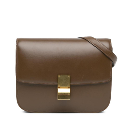 Celine B Celine Brown Calf Leather Medium Classic Box Italy