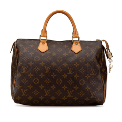 Louis Vuitton B Louis Vuitton Brown Monogram Canvas Canvas Monogram Speedy 30 France