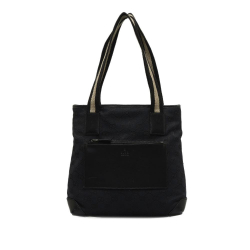 Gucci B Gucci Black Canvas Fabric GG Tote Italy