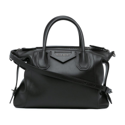 Givenchy AB Givenchy Black Calf Leather Small Antigona Soft Satchel Italy