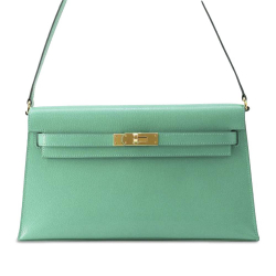 Hermès A Hermès Green Mint Goatskin Leather Chevre Chamkila Kelly Elan France