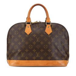 Louis Vuitton B Louis Vuitton Brown Monogram Canvas Canvas Monogram Alma PM France