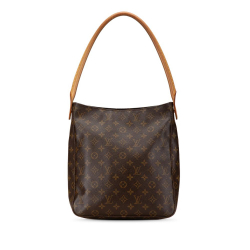 Louis Vuitton B Louis Vuitton Brown Monogram Canvas Canvas Monogram Looping GM France