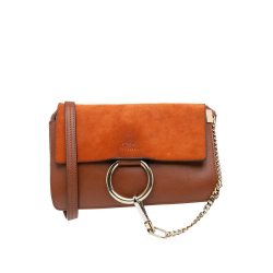 Chloé B Chloé Brown Calf Leather Faye Crossbody Spain