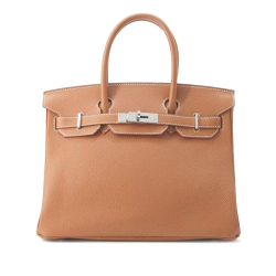 Hermès AB Hermès Brown Calf Leather Togo Birkin Retourne 30 France