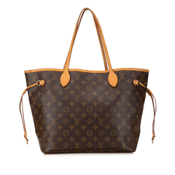 Louis Vuitton B Louis Vuitton Brown Monogram Canvas Canvas Monogram Neverfull MM Spain