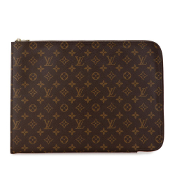 Louis Vuitton B Louis Vuitton Brown Monogram Canvas Canvas Monogram Poche Documents Portfolio France