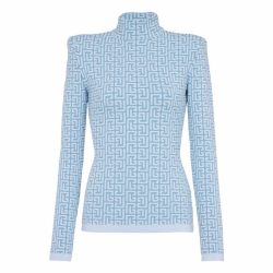 Balmain 'Monogram' Rollkragenpullover für Damen