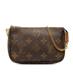 Louis Vuitton B Louis Vuitton Brown Monogram Canvas Canvas Monogram Mini Pochette Accessoires France