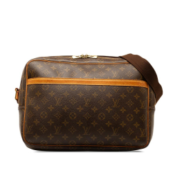 Louis Vuitton B Louis Vuitton Brown Monogram Canvas Canvas Monogram Reporter GM France