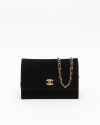 Chanel Mademoiselle Velour Classic Single Flap Bag