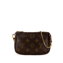 Louis Vuitton B Louis Vuitton Brown Monogram Canvas Canvas Monogram Mini Pochette Accessoires France