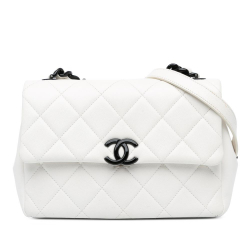 Chanel B Chanel White Caviar Leather Leather Medium Quilted Caviar My Everything Flap Italy