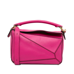 Loewe AB LOEWE Pink Calf Leather Medium Puzzle Bag Spain