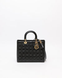 Christian Dior Large Patent Lady Dior Bag