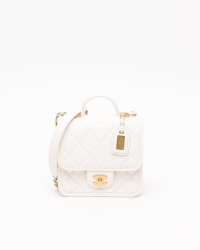 Chanel School Mini Memory Caviar Top Handle Bag