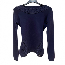 Roberto Cavalli Crochet-back wool sweater