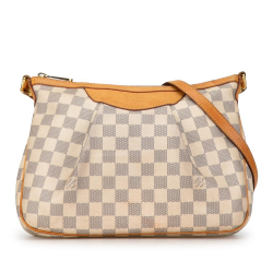 Louis Vuitton B Louis Vuitton White Damier Canvas Canvas Damier Azur Siracusa PM Spain