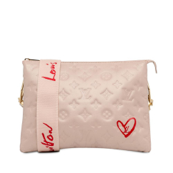 Louis Vuitton AB Louis Vuitton Pink Light Pink Lambskin Leather Leather Monogram Fall In Love Coussin PM France