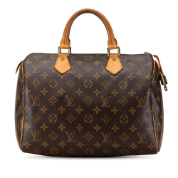 Louis Vuitton B Louis Vuitton Brown Monogram Canvas Canvas Monogram Speedy 30 France