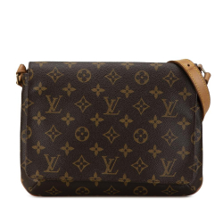 Louis Vuitton AB Louis Vuitton Brown Monogram Canvas Canvas Monogram Musette Tango Short Strap France