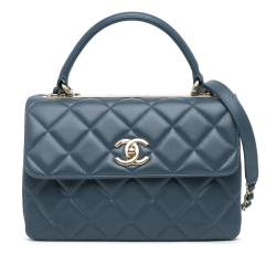 Chanel AB Chanel Blue Lambskin Leather Leather Small Lambskin Trendy CC Flap Italy