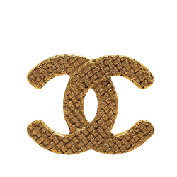 Chanel AB Chanel Gold Gold Plated Metal CC Brooch France