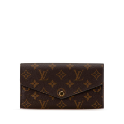 Louis Vuitton B Louis Vuitton Brown Monogram Canvas Canvas Monogram Portefeuille Sarah Wallet France